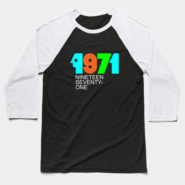 Retro 1971 Baseball T-Shirt by GloopTrekker